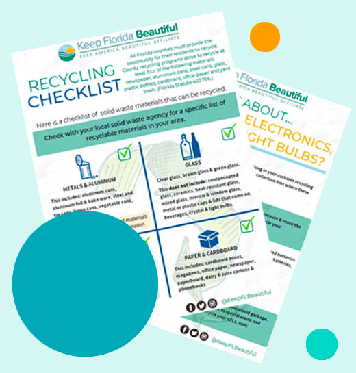 Recycling Checklist Preview Image | Keep Florida Beautiful: Litter Prevention, Recycling, and Education